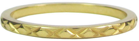 Charmin’s stapelring goud R305 Gold 'Cross' Staal