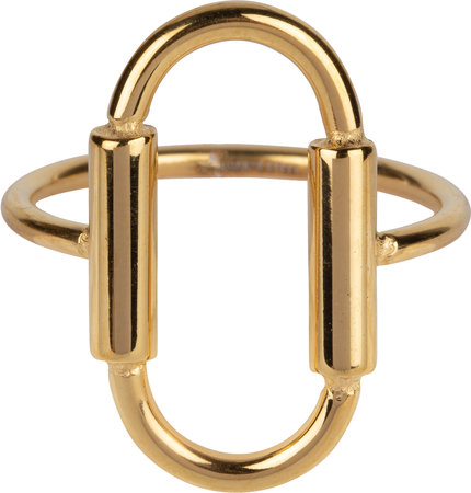 Charmin’s goudkleurige Statement R643 Big Open Oval goldplated staal