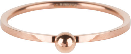 Charmin’s rosĂ©goudkleurige stapelring R530 Dot rosĂ©-goldplated staal