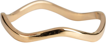 Charmin’s stapelring goud R797 Smooth Waves Gold Staal