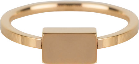 Charmin’s goudkleurige stapelring R612 Block goldplated staal