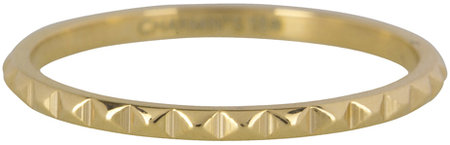 Charmin’s goudkleurige stapelring R403 Nefertiti goldplated staal