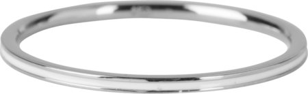 Charmin’s stapelring staal R696 Petite Shiny Steel White Enamel