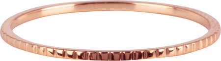 Charmin’s roségoudkleurige stapelring R812 Small Basics Bricks rosé-goldplated staal