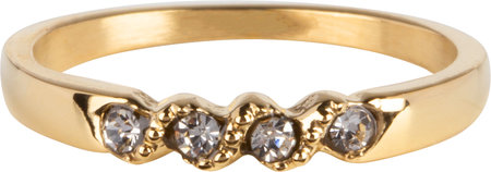 Charmin’s goudkleurige stapelring R756 Devotion goldplated staal