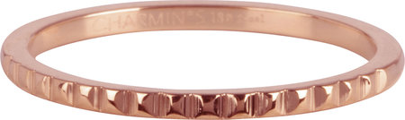 Charmin’s rosĂ©goudkleurige stapelring R814 Half Nefertiti rosĂ©-goldplated staal