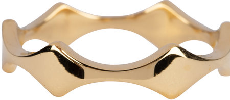 Charmin’s goudkleurige stapelring R845 Peaks Combi goldplated staal