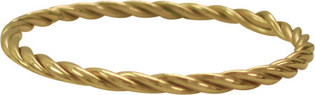 Charmin’s goudkleurige stapelring R329 Turning goldplated staal