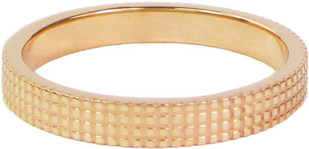 Charmin’s roségoudkleurige stapelring R317 Carved rosé-goldplated staal