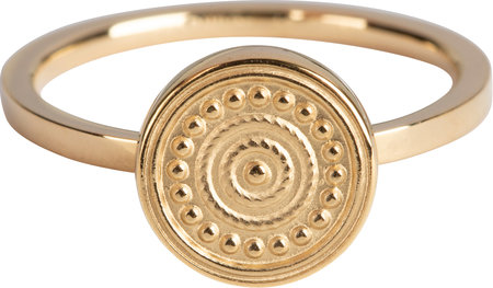 Charmin’s goudkleurige stapelring R805 Hypnotise goldplated staal