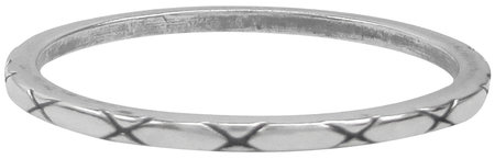 Charmin’s stapelring zilver R004 Silver 'X-Type'