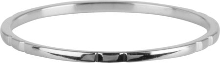 Charmin’s stapelring staal R735 Small Basics 6 engravings Shiny Steel