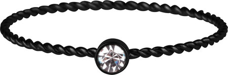 Charmin’s stapelring R947 Shine Bright Twisted Black and white crystal