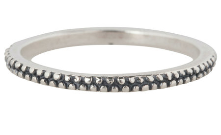 Charmin’s stapelring zilver R300 Silver 'Dotted'