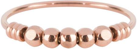 Charmin’s roségoudkleurige Anxiety ring,stapelring R518 Palm rosé-goldplated staal