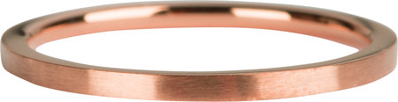 Charmin’s rosĂ©goudkleurige stapelring R818 Clean Cut Mat rosĂ©-goldplated staal