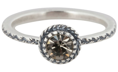 Charmin’s stapelring zilver R286 AB 'Crystal Crown'
