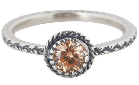 Charmin’s stapelring zilver R288 Champaign 'Diamond Crown'