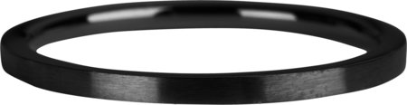 Charmin’s Zwarte Stapelring R819 Clean Cut Mat Staal