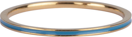 Charmin’s stapelring R927 Petite Steel Goudkleurig Petrol Enamel