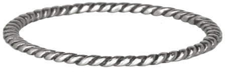Charmin’s stapelring zilver R225 Silver 'Twisted'