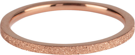 Charmin’s rosĂ©goudkleurige stapelring R342 Sanded rosĂ©-goldplated staal