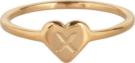 R1015-X Letter X In My Heart Gold