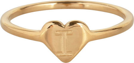 R1015-i Letter i In My Heart Gold