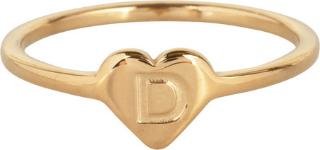 R1015-D Letter A In My Heart Gold