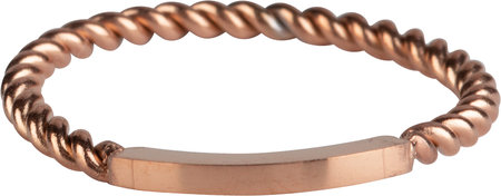 Charmin’s basisring R1031 Gedraaid met een Plaatje Rosegoldplated