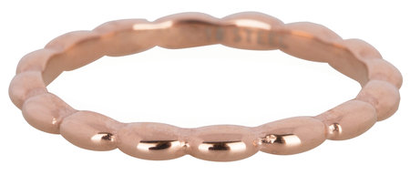 Charmin’s rosĂ©goudkleurige stapelring R864 Ovals Shiny rosĂ©-goldplated staal