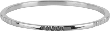 Charmin’s stapelring staal R737 Small Basics 6 triple engravings Shiny Steel