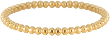 Charmin’s goudkleurige stapelring R509 Bubbling goldplated staal