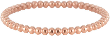 Charmin’s rosĂ©goudkleurige stapelring R510 Bubling rosĂ©-goldplated staal