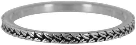 Charmin’s stapelring staal R447 STEEL 'SHINY BRAIDS'