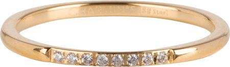 Charmin’s goudkleurige stapelring R746 Extra Precious goldplated staal