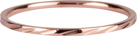 Charmin’s basisring R892 Dwars Gestreept Rosegoldplated