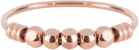 Charmin’s roségoudkleurige Anxiety ring,stapelring R518 Palm rosé-goldplated staal