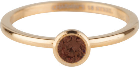 Charmin's ring R1044 Stylish Bright Gold Brown