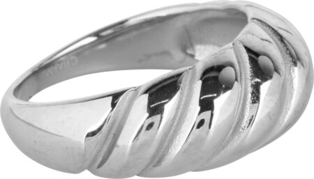R995 Chubby Croissant Ring Steel