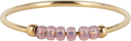 R1141 Anxiety Ring Palm Soft Lilac Goldplated
