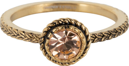 Charmin's ring R1099 Birthstone November Champagne Stone Goldplated Iconic Vintage