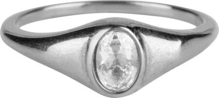 Charmin’s zegelring R1033 Ovale Shiny Steen Staal