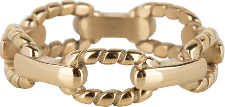 Charmin’s Ring R1120 Navy Knot Chain IP Goldplated