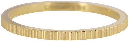 Charmin’s goudkleurige stapelring R399 Brick goldplated staal