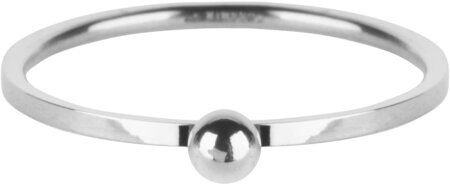 Charmin’s stapelring staal R528 Dot Ring Shiny Steel