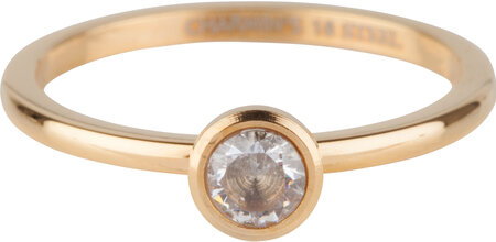 Charmin’s goudkleurige stapelring R489 Stylish Bright goldplated staal