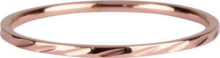 Charmin’s basisring R892 Dwars Gestreept Rosegoldplated