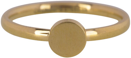Charmin’s goudkleurige stapelring KR93 Fashion Seal Medium goldplated staal