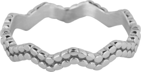 Charmin’s Ring Vintage bewerkte V-vorm Staal R1232